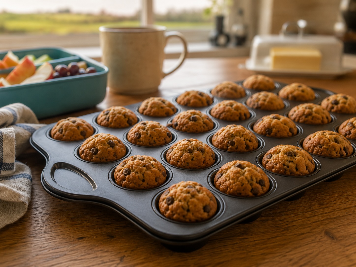 Mini muffins in a tray Mini muffins in a tray